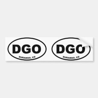 DGO Durango Colorado Bumper Sticker