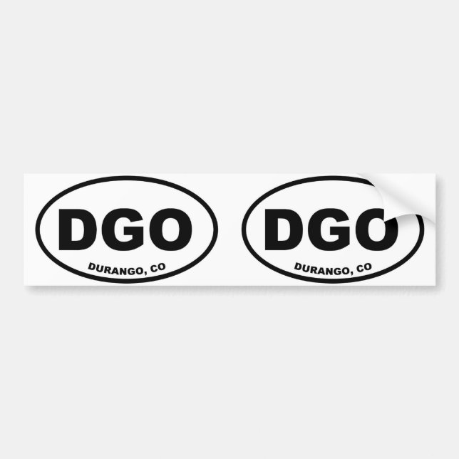 DGO Durango Colorado Bumper Sticker (Front)