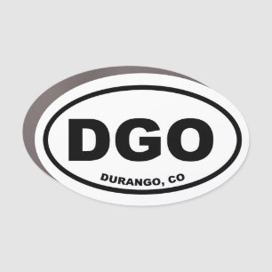 DGO Durango Colorado Car Magnet