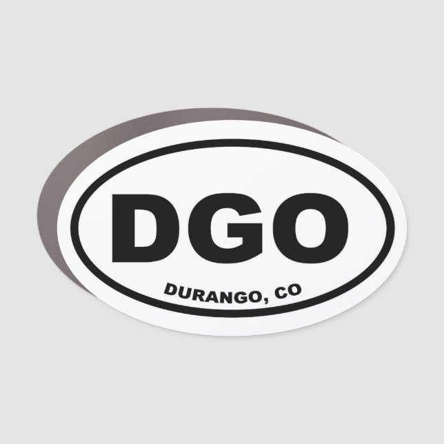 DGO Durango Colorado Car Magnet (Front)