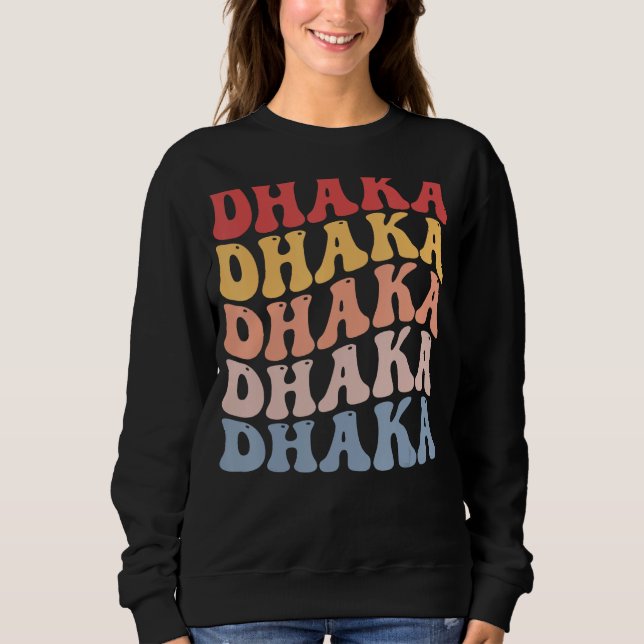 Dhaka City Groovy Retro Sweatshirt (Front)