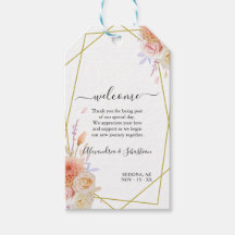 Dhalia & Roses Welcome Wedding Favor Gift Tag