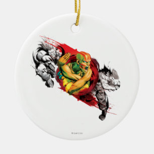 Dhalsim, Blanka & Guile Ceramic Ornament