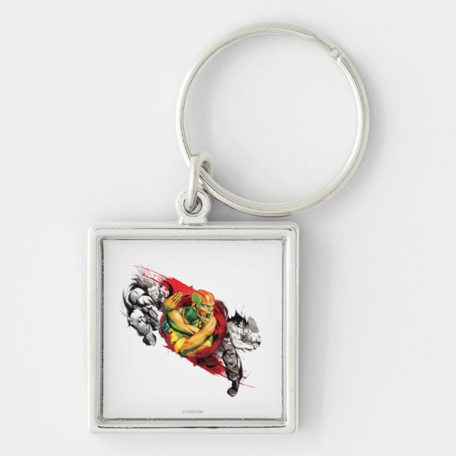 Dhalsim, Blanka & Guile Keychain (Front)