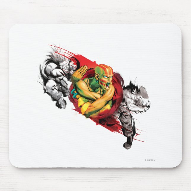 Dhalsim, Blanka & Guile Mouse Pad (Front)