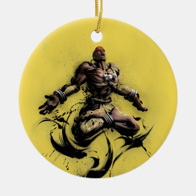 Dhalsim Floating Ceramic Ornament (Front)