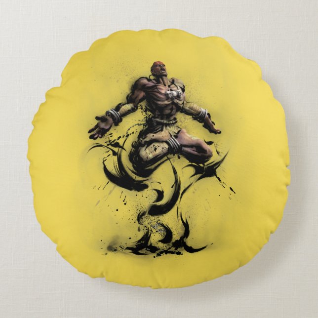 Dhalsim Floating Round Pillow (Front)