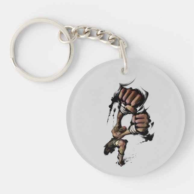 Dhalsim Long Punch Keychain (Front)