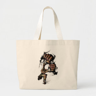 Dhalsim Long Punch Large Tote Bag