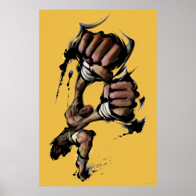 Dhalsim Long Punch Poster (Front)