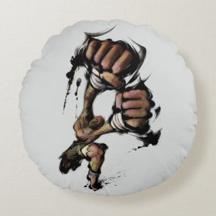 Dhalsim Long Punch Round Pillow