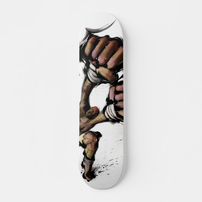 Dhalsim Long Punch Skateboard (Front)