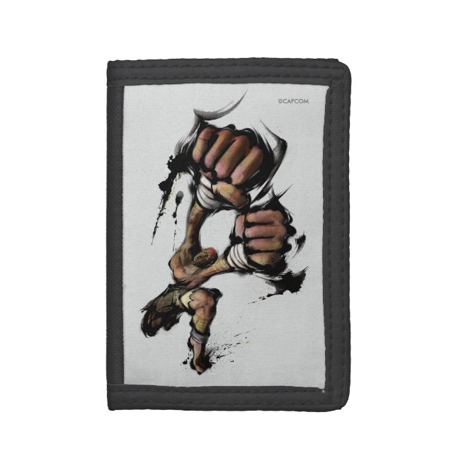 Dhalsim Long Punch Trifold Wallet (Front Vertical)