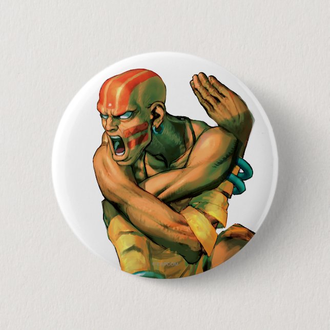 Dhalsim Twisted Button (Front)