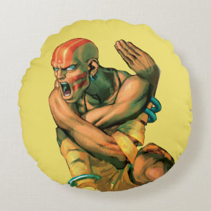Dhalsim Twisted Round Pillow