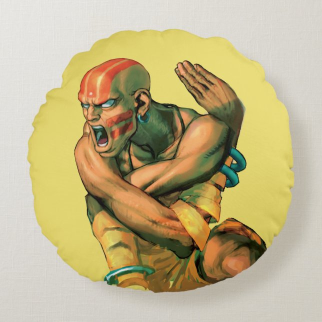 Dhalsim Twisted Round Pillow (Front)