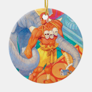 Dhalsim With Animals Ceramic Ornament