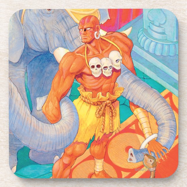 Dhalsim With Animals Coaster (Front)
