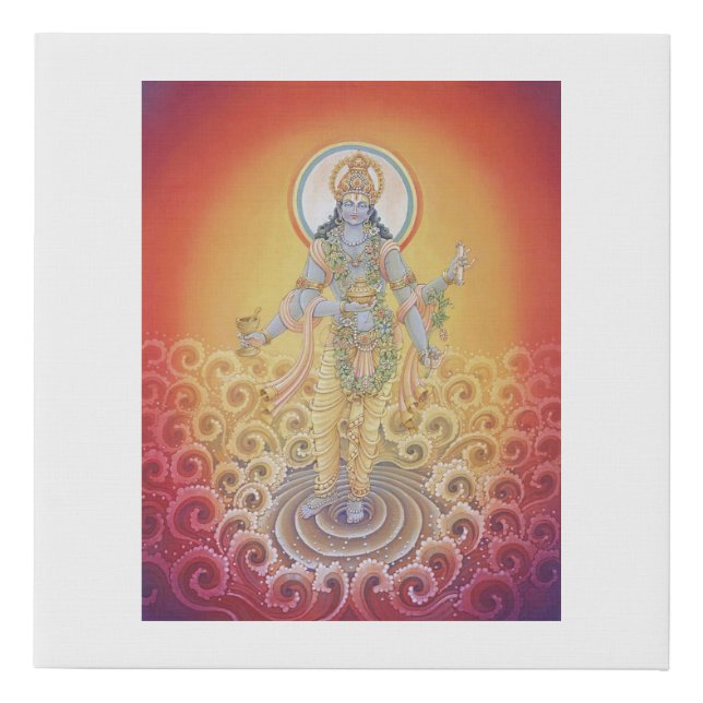 Dhanvantari - The Physician of the Gods Faux Canvas Print (Front)