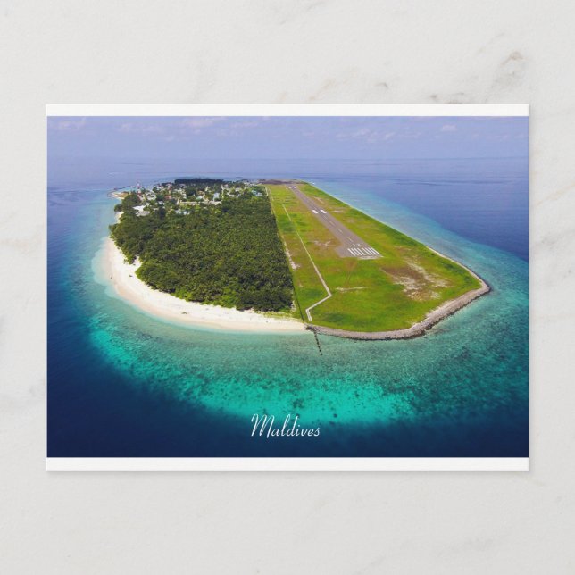 Dharanvandhoo Airport, Maldives Postcard (Front)