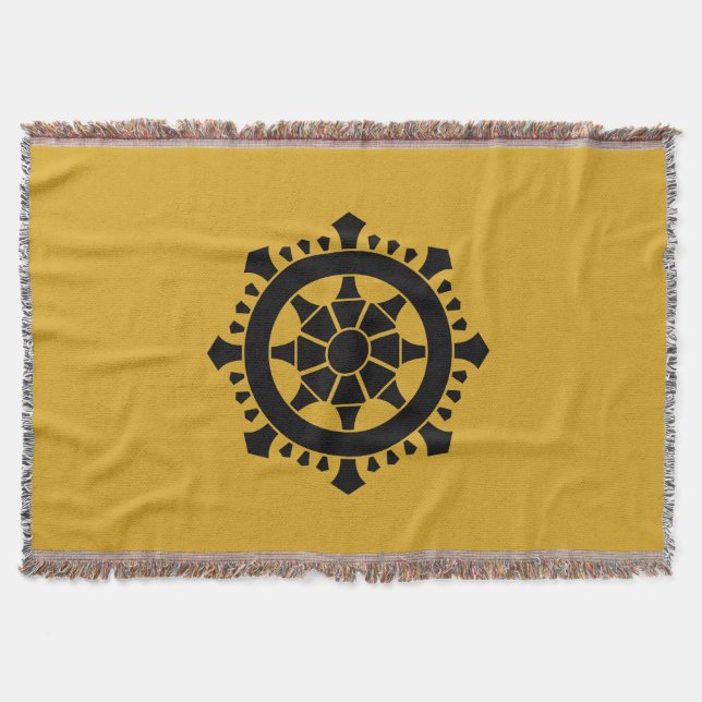 Dharma chakra throw blanket (Front)