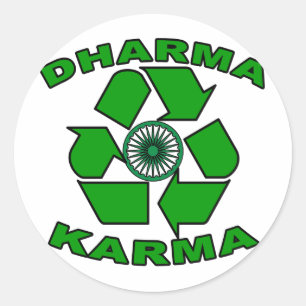 Dharma Karma Eco Design Classic Round Sticker