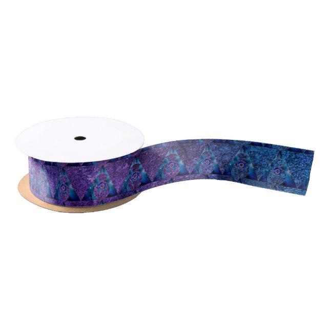 Dharma Sacred Geometry Galaxy  Satin Ribbon (Spool)