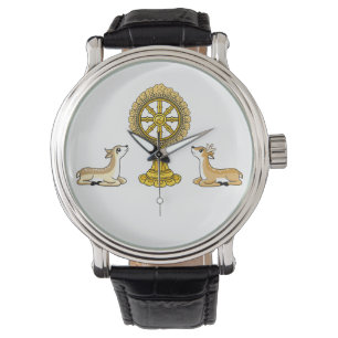 Dharma Wheel & Deers Buddha Watch