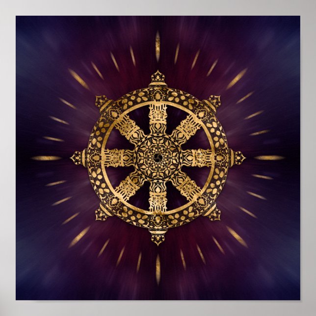 Dharma Wheel — Dharmachakra Poster (Front)