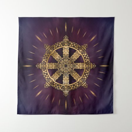 Dharma Wheel - Dharmachakra Tapestry