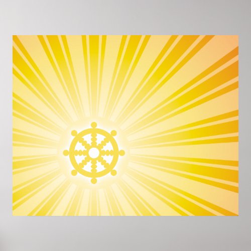 Dharma Wheel Energy Poster