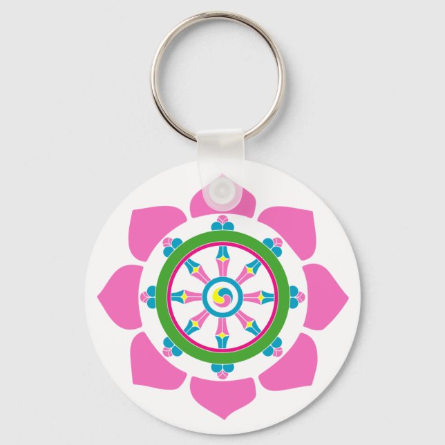 Dharma wheel keychain (Front)