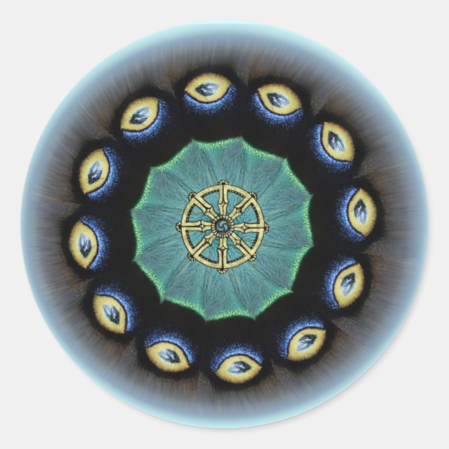 Dharma Wheel Mothwing Stickers (Front)