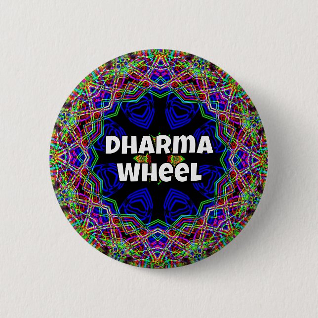 Dharma Wheel ( you may change the words ) Button (Front)