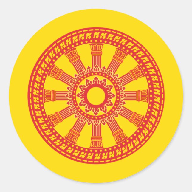 Dharmacakra - (Thailand) Design Classic Round Sticker (Front)
