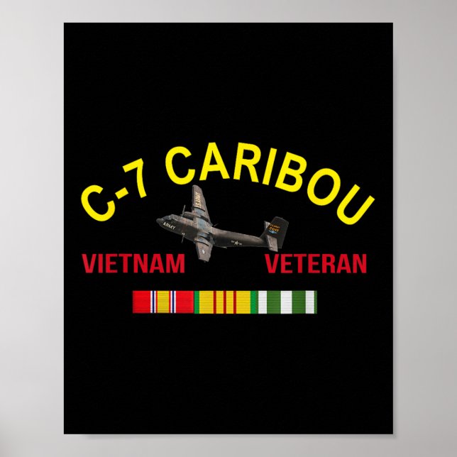 Dhc-4 Caribou Airplane Vietnam Veteran C 7 Caribou Poster (Front)