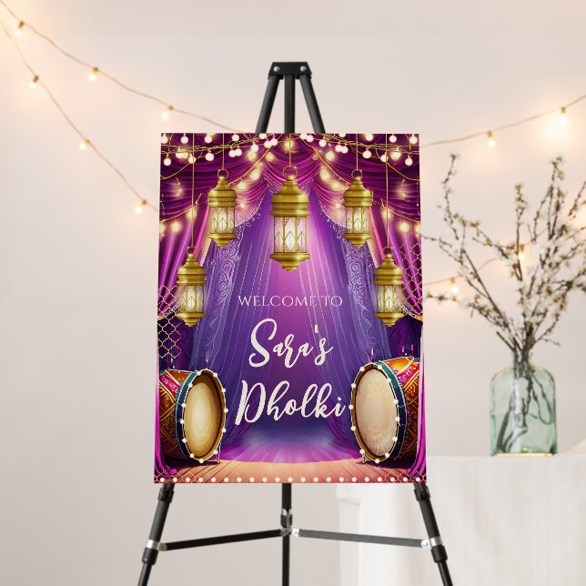Dholki Decor & Mehndi signs, Dholki Welcome signs  (In Situ (Stand))