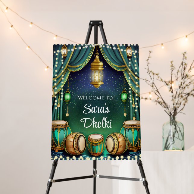 Dholki decoration Dholki Welcome Sign, Dholki Sign (In Situ (Stand))