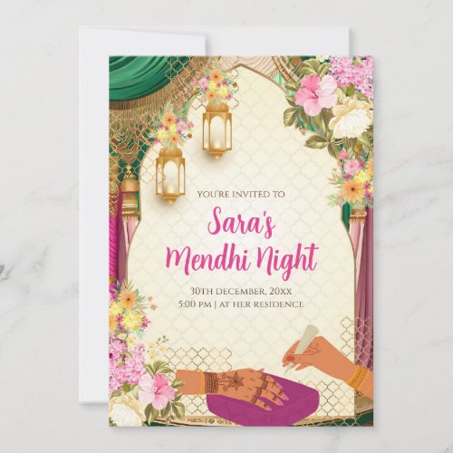 Dholki invite  Mehndi invitations Digital