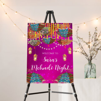 Dholki signs Mehndi Welcome decor & Mehndi Sign