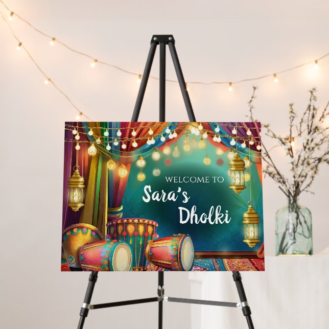 Dholki Welcome sign, Dholki Sign Dholki Decor (In Situ (Stand))