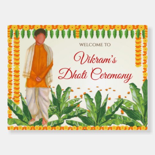 Dhoti ceremony welcome sign  Pancha Kattu sign