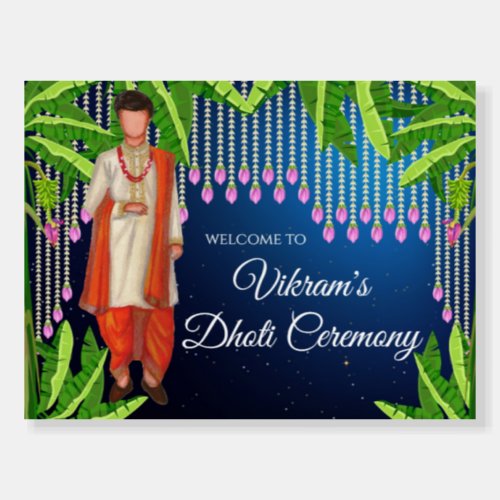 Dhoti function signs  Dhoti ceremony welcome sign