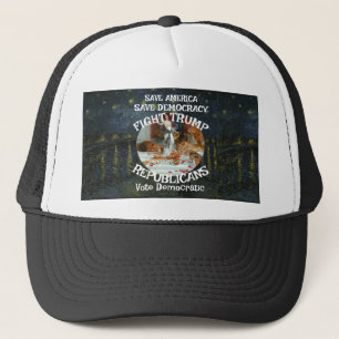 DHS CBP JESUS VS TRUMP CAGE FIGHT CANNIBAL FBI ICE TRUCKER HAT