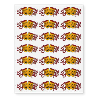 DHS Drama comedy tragedy mask temp tattoos