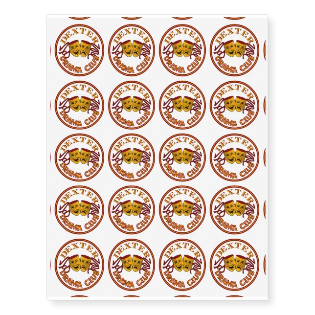 DHS Drama Logo Temporary tattoos (Front)