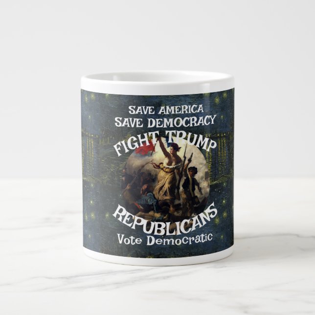 DHS FBI CBP Insurrection Act Martial Law Declared Giant Coffee Mug (Front)