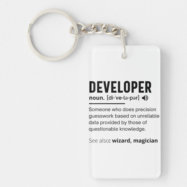 [di-ˈve-lə-pər] keychain (Front)