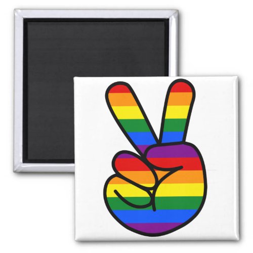 DI COLLECTION_ RAINBOW PEACE SIGN MAGNET