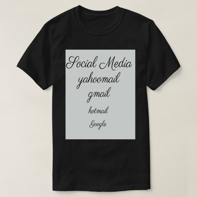 DI COLLECTION SOCIAL MEDIA YAHOOMAIL GMAIL HOTMAIL T-Shirt (Design Front)